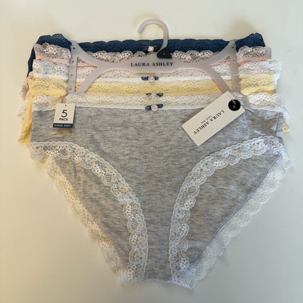 🆕LAURA ASHLEY SUPER SOFT PANTIES SZ L NEW!